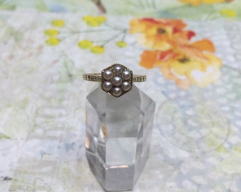 Vintage 14k Seed Pearl Ring - Wedding ring / Anniversary ring
