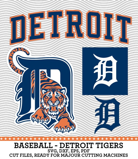 Detroit Tigers Hawks Baseball Logo SVG dxf eps by SVGsilhouetteDXF