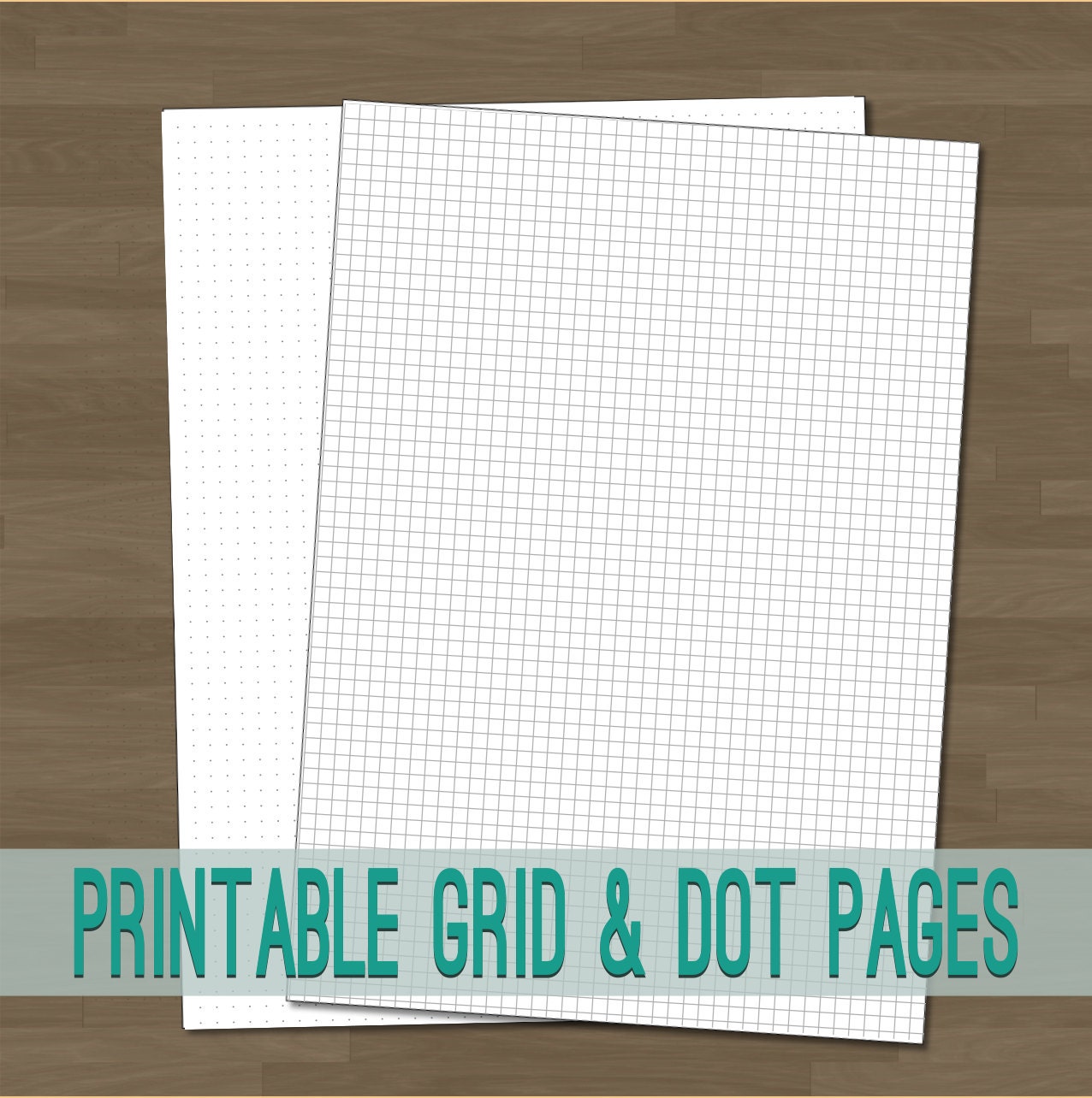 plain square grid and dot grid printable planner pages by toprint