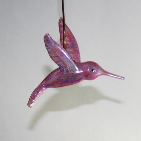 hand blown glass hummingbird ornament suncatcher opal ruby hand blown glass hummingbird ornament suncatcher opal ruby