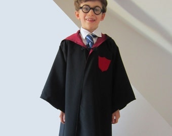 Wizard Cloak, Harry Potter Robe, Hogwarts, Ron, Hermione, Griffindor Lined Sewing Pattern Childrens Dressing Up Costume Digital Download Pdf