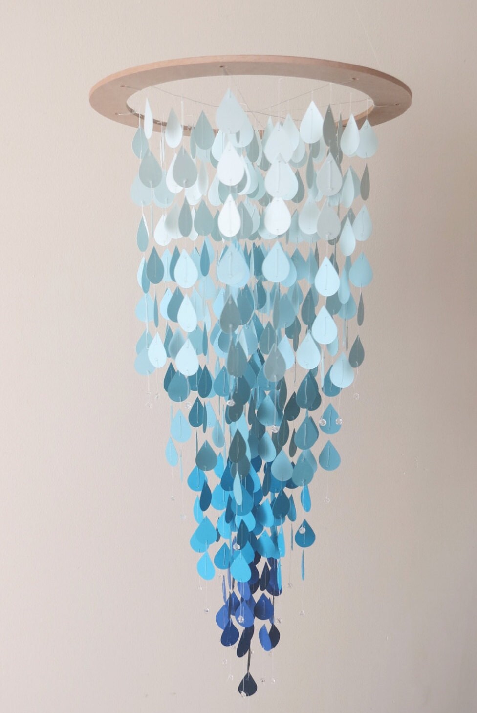 Rain Mobile Raindrop Mobile Home Decor Blue Mobile