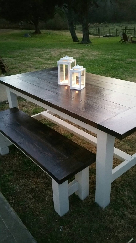 Gorgeous Custom Made Farmhouse Table with 2 by ...