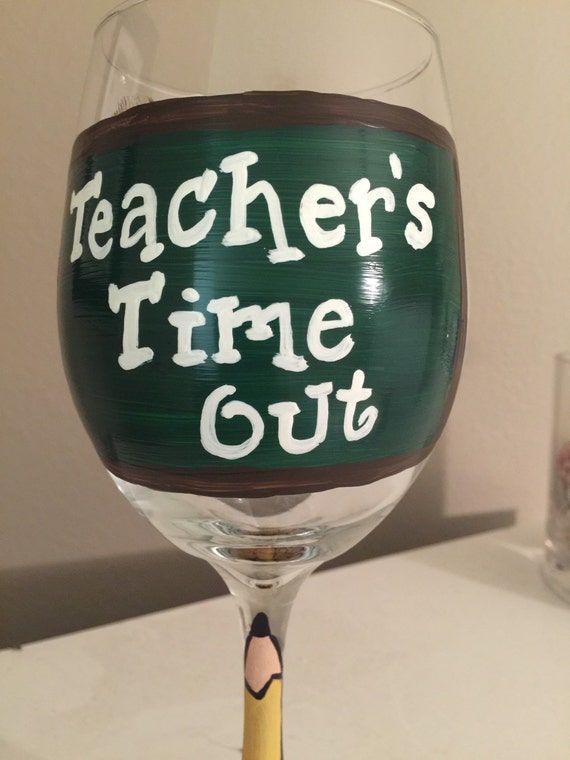 Teacher wine glasses Gifts for Teachers Teachers by DebDebsCrafts