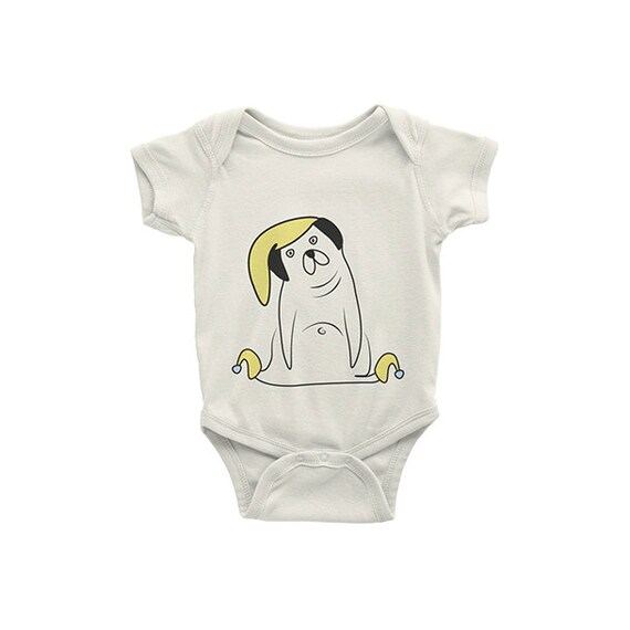 Items similar to Funny Baby Onesie Dog Organic Baby Short Sleeve