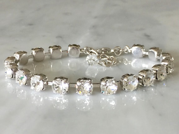 Swarovski Crystal Bracelet, Crystal Bracelet, Crystal Tennis Bracelet, Crystal Bridesmaid Bracelet, Crystal Bridal Bracelet