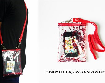 Glitter Bag,Heart Bag,Clear Bag,See Through Bag,Transparent Bag,Iphone Bag,Crossbody Bag,Messenger Bag,Shoulder Bag,Satchel,Glitter Purse