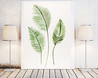 Botanical print, Plant print, Printable art, Botanical art, Printable wall art, Antique botanical, Leaf print, Watercolor print, Botanical
