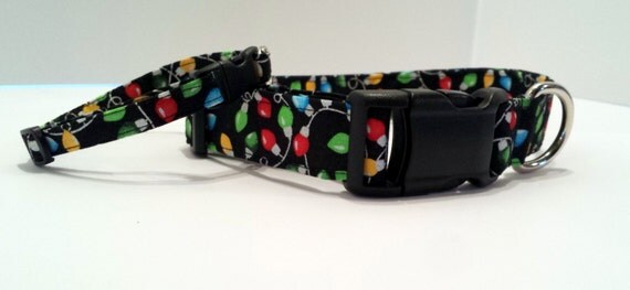 christmas light dog collar cotton red green by christmas light dog collar cotton red green by