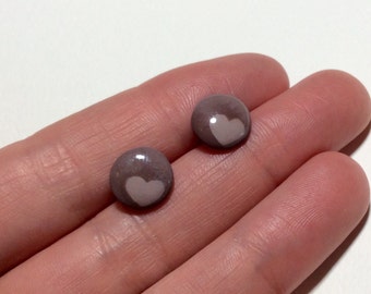 Pluto Post Earrings, Hand Sculpted and Painted