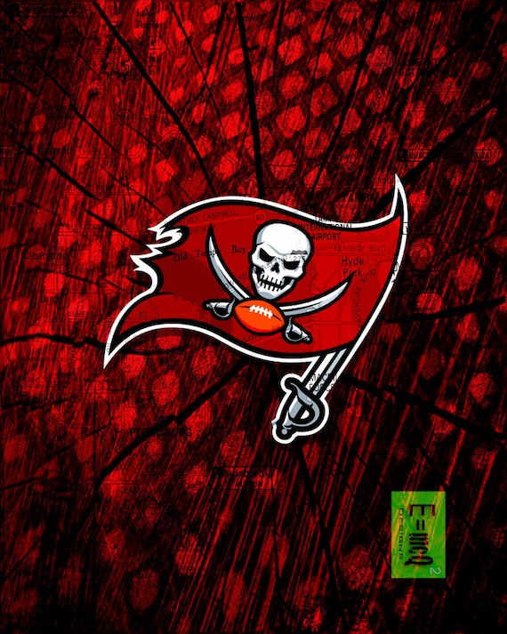 Tampa Bay Bucs Art Tampa Bay Buccaneers Artwork Tampa by McQDesign