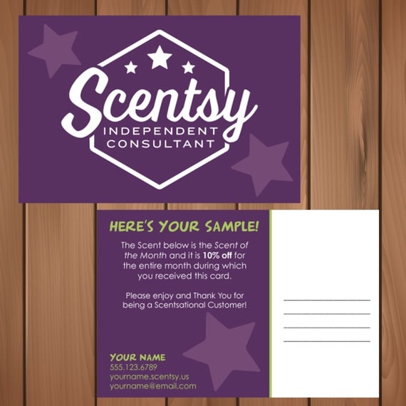 Items similar to Scentsy Consultant "Scent of the Month" Postcard ...