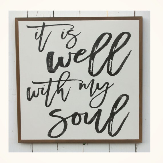 Items similar to It Is Well Sign on Etsy