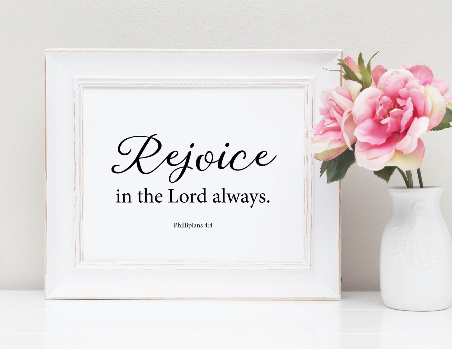 Last Minute Gift REJOICE in the LORD ALWAYS Bible Verse