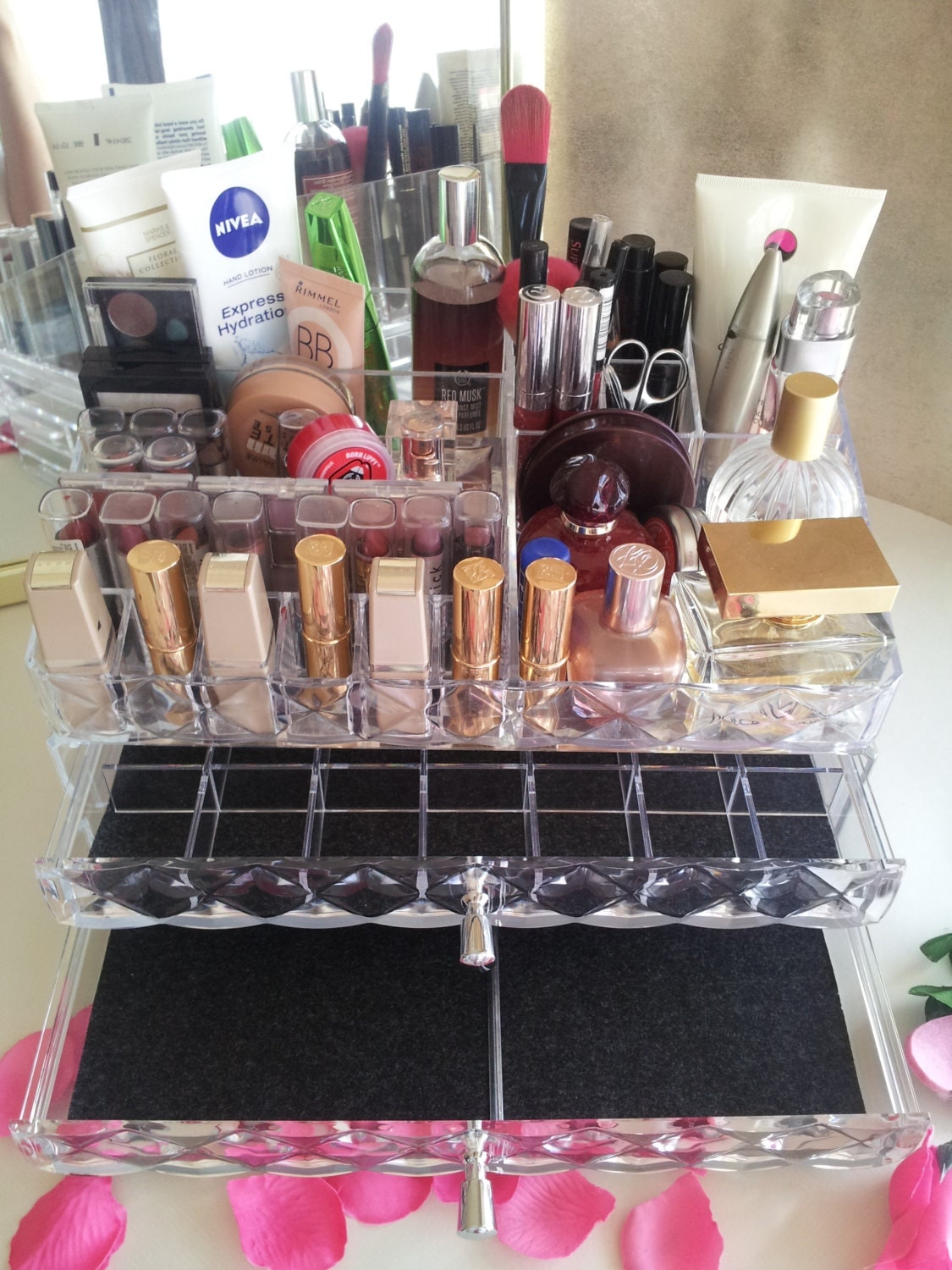 SUPER LARGE 2 UNIT Kardashian Acrylic Make Up Jewellery Organizer