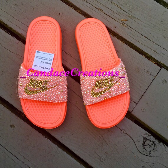 bedazzled nike slides