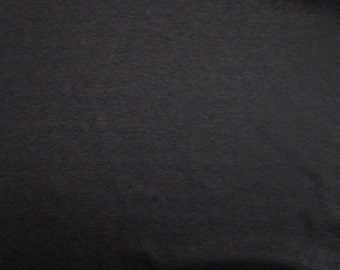 Charcoal Black Double Knit Fabric by the Yard Dark Grey Double sided Ponte Knit Jersey Fabric Clothing Apparel Fashion Fabric Knit