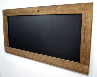 Large rustic framed chalkboard - Reclaimed wood chalkboard - Eco friendly - Wall hanging chalkboard - Rustic signs