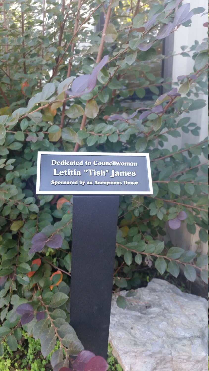 Garden memorial plaque with stake by RememberU on Etsy