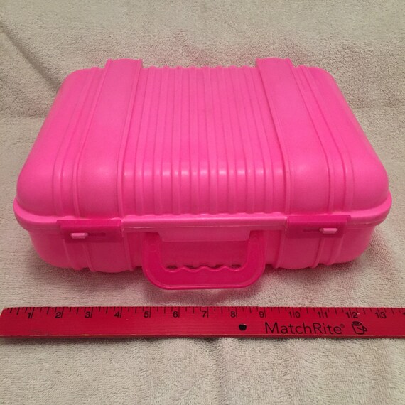 pink plastic toy chest