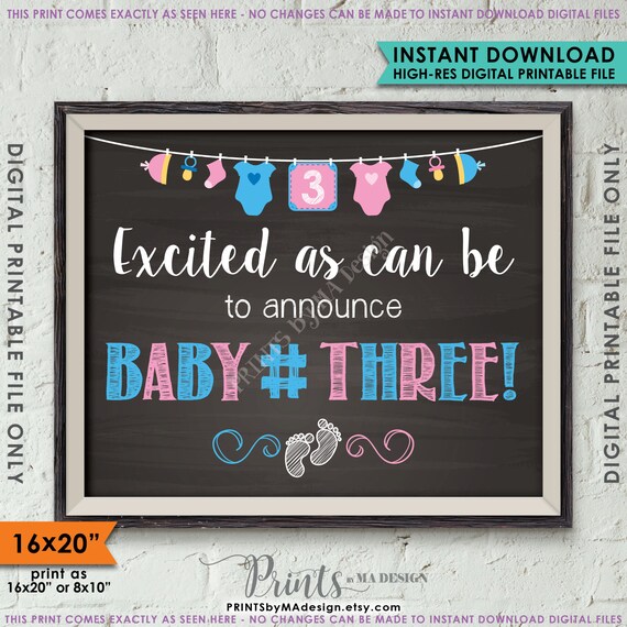 Baby Number 3 Pregnancy Announcement 3rd Baby 3 Expecting