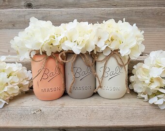 Painted Mason Jars Rustic Jar Decor Vintage Home Painted Mason Jars Rustic Jar Decor Vintage Home