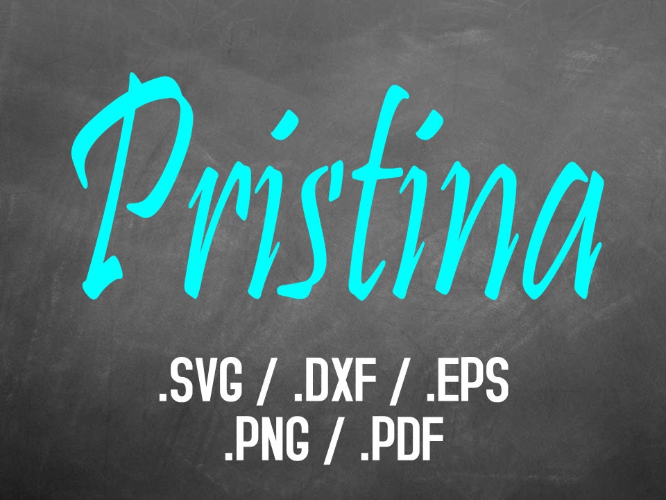 Pristina Font Design Files For Use With Your Silhouette Studio