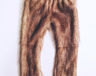 faux fur lined pants