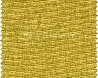 Soft Like Wool Texture Chenille Upholstery Fabric Yellow Plain Colour Ideal For New Furnishing Curtains Sofas Interior - Sold By The Metre
