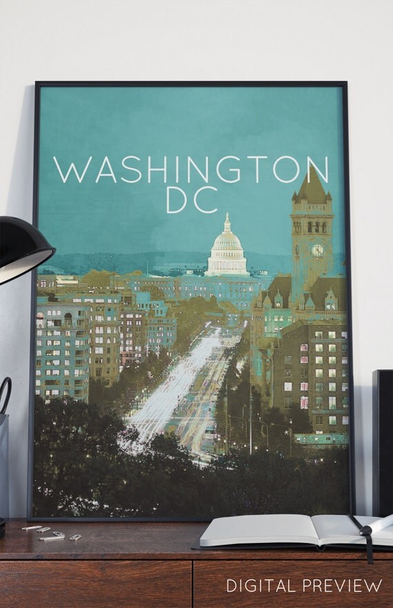 Washington DC Poster 11x17 18x24 24x36