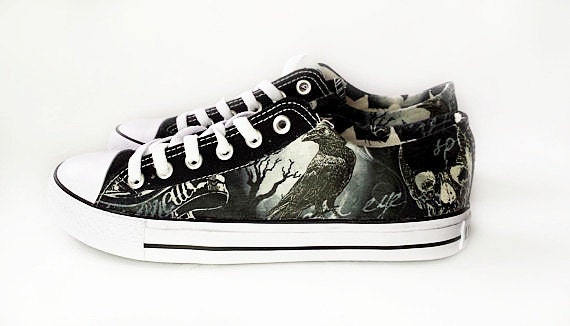 goth converse shoes