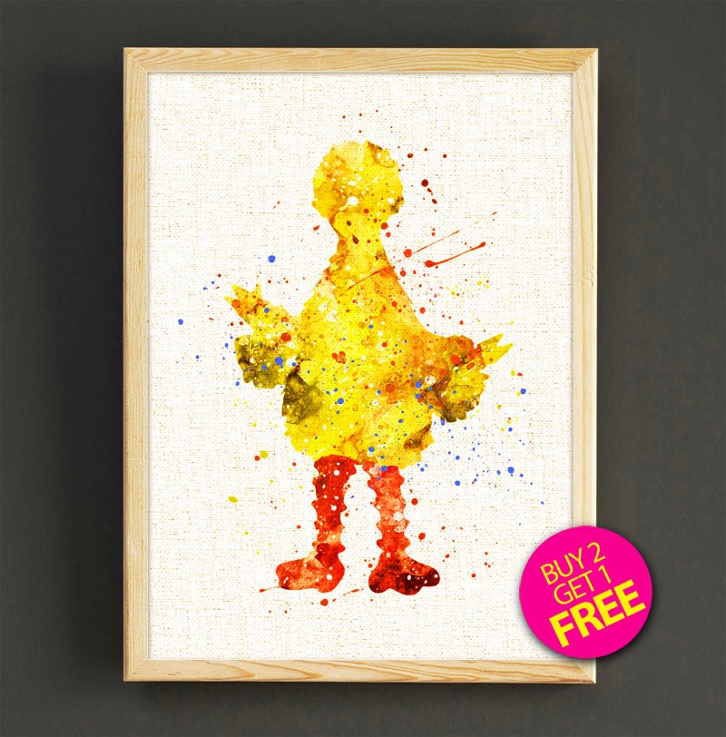 sesame street art poster big bird free shipping 525s2g sesame street art poster big bird free shipping 525s2g