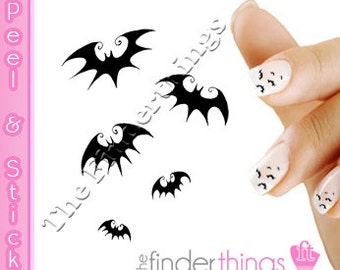 Halloween Bats Scary Nail Decal Stickers Bat101