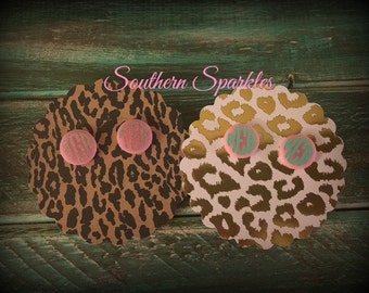 Mother's day Sale ~ Pink Acrylic Monogrammed Earrings ~ Personalized Acrylic Earrings ~ Monogrammed gift ~ Earrings ~ Valentine's day
