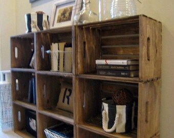 Rustic Storage Crate - Wooden Crate for Building Shelving