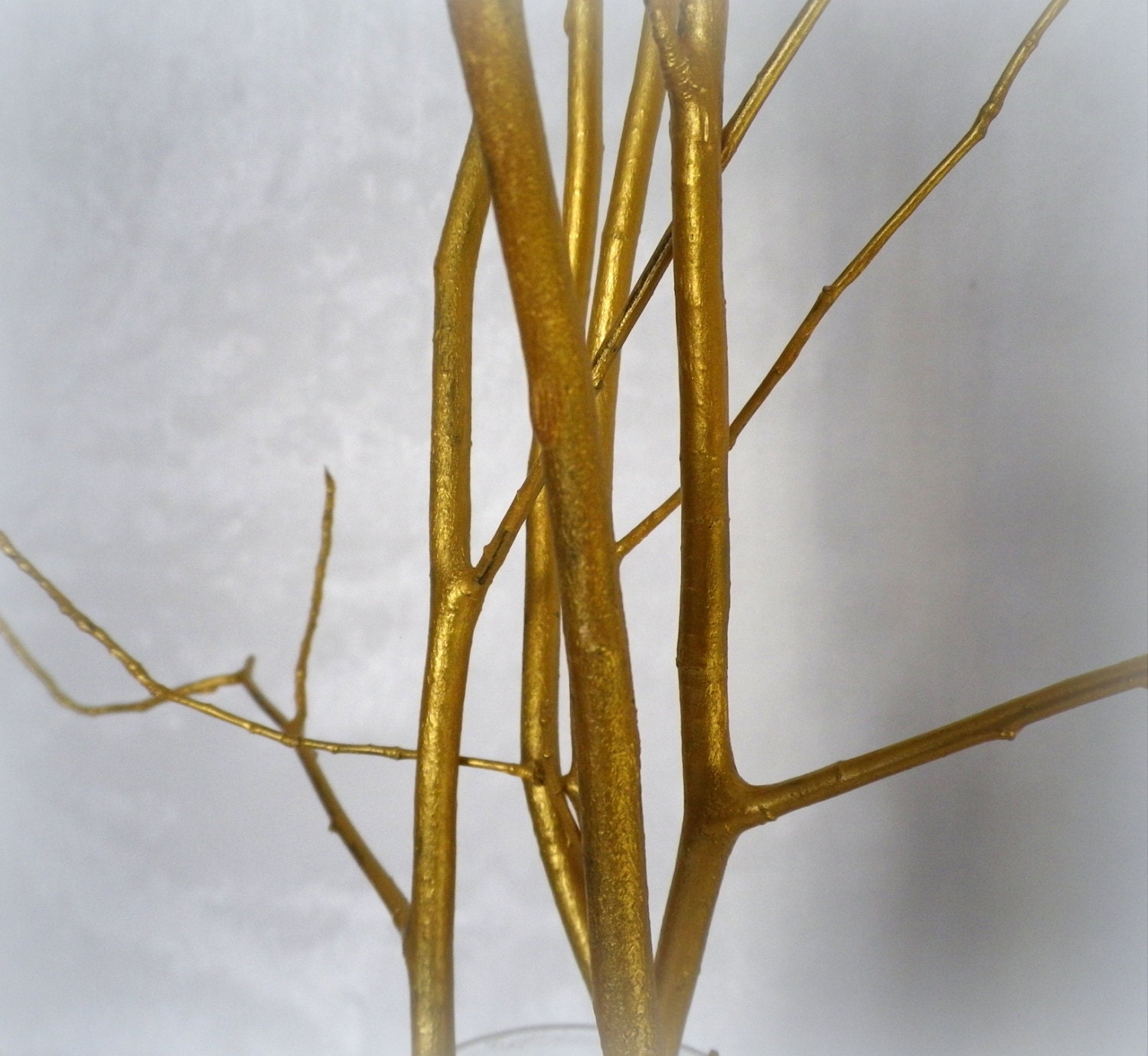 Gold branches set of 5 painted natural 28 wood branches