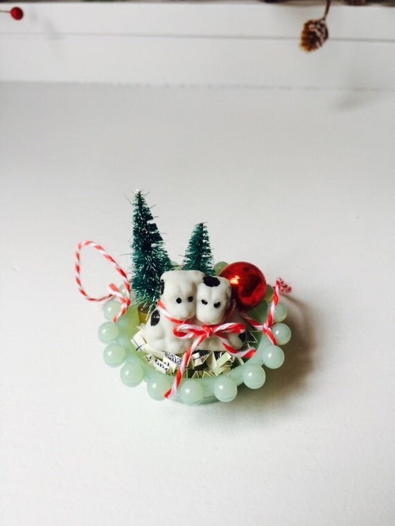 vintage bisque puppy christmas ornament vintage bisque puppy christmas ornament