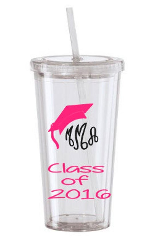 Graduation tumblerClass of 2017 cup Class of by KissMyMonograms