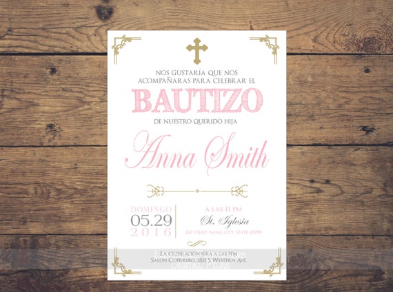 Spanish Baptism Invitations 5