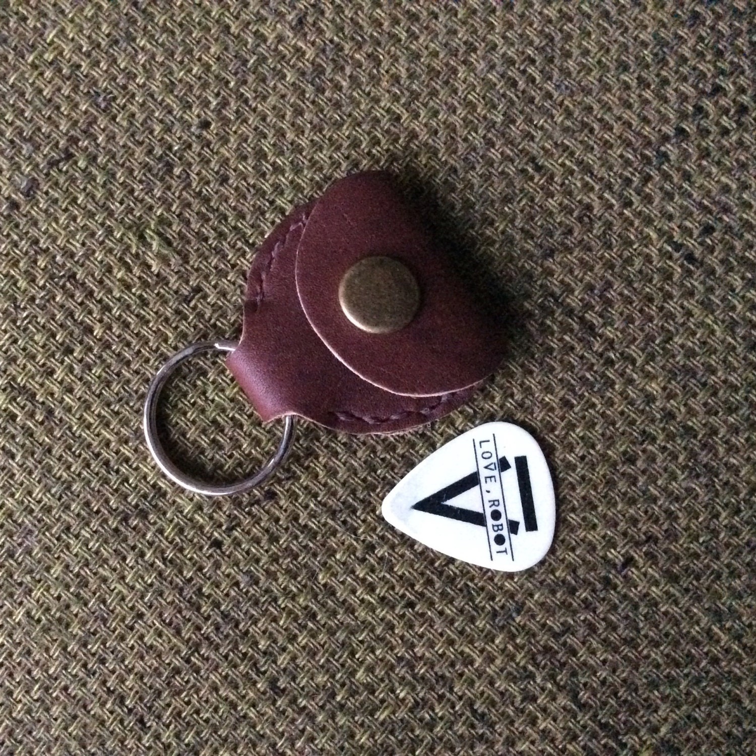 Guitar Pick Case Keychain