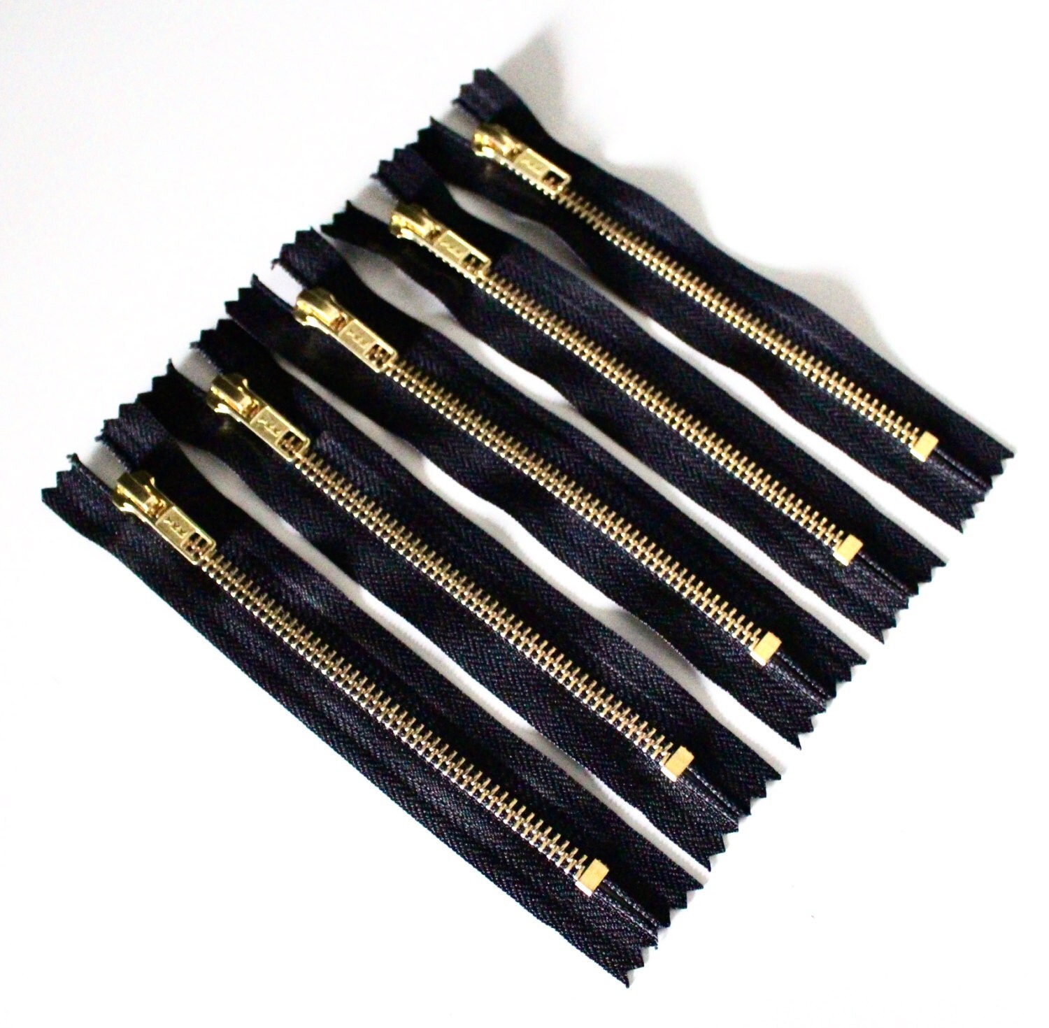 YKK zipper zippers black pack of 5 from CrafterieAustralia on Etsy Studio