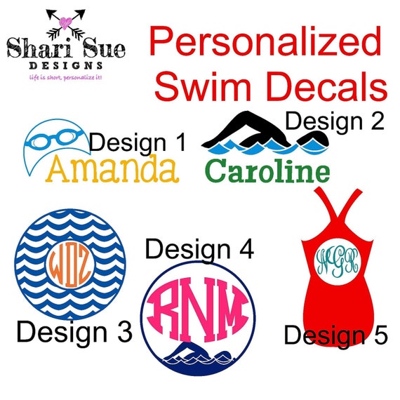 Personalized Swim Decals