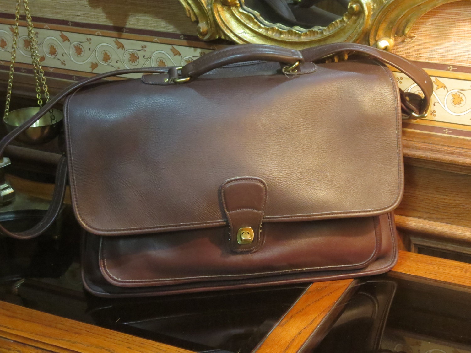 Coach Metropolitan Mahogany Leather Briefcase by ProVintageGear