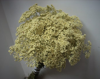 rustic dried flower bouquet yarrow , wild herb bunch rustic, home decor natural, botanical herbal medicine,Achillea millefolium