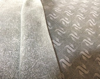 Soft Green Reversible Cotton Print Fabric for Quilting, Crafting, or Clothing
