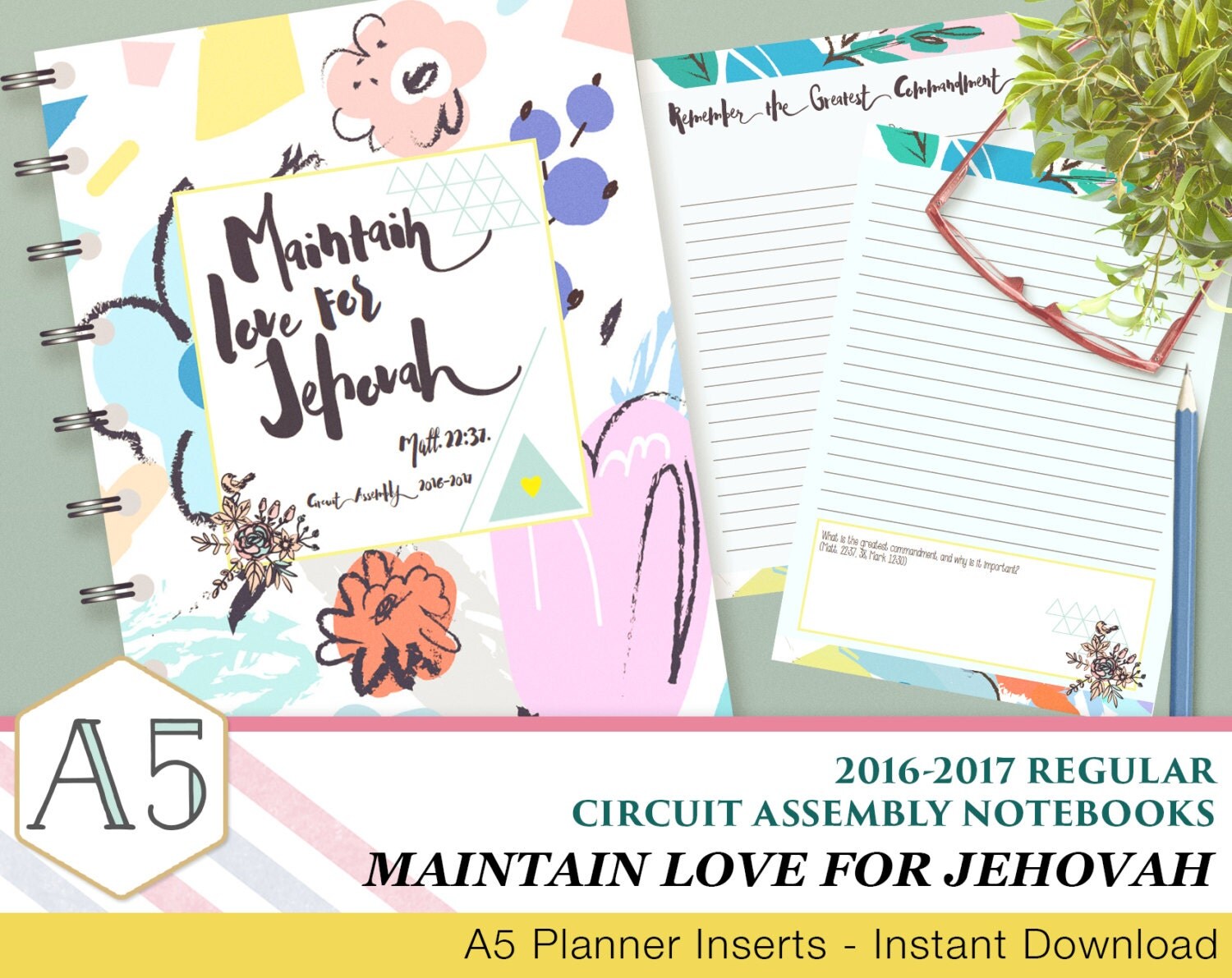 JW Circuit Assembly Regular Notebook Maintain Your Love for