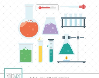 Lab clipart, experiment clipart, scientist clipart, Vector graphics, science Clipart, Digital Images CL 034
