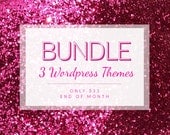 Bundle 3 Wordpress themes - wordpress template- Feminine wordpress theme - Responsive WordPress Theme - Blog template - Fashion template