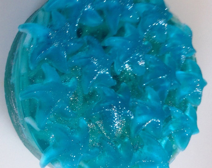 Turquoise Artfully designed Scented Soap Cake, Glycerin Specialty Soap, Gift for Father, Stylish Home Decor, Table Centerpiece, Housewarming