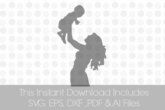 Download Mother holding Baby Vinyl cutting file Silhouette Cameo